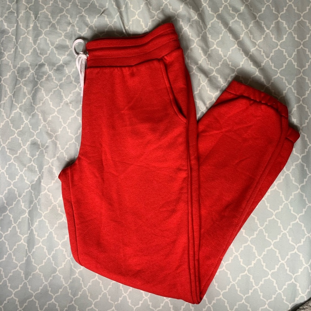 NEW comfy red joggers/ sweats